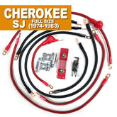 Jeep Cherokee Full Size SJ Big 7 battery cable kit (1974-1983) ensures superior power delivery for off-road adventures and rugged terrain.