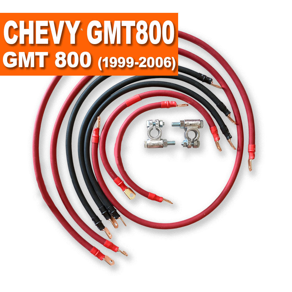 Chevrolet GMT800 - Battery Cable Kit (1999-2006), designed for enhanced power delivery and reliability in Chevrolet trucks and SUVs.