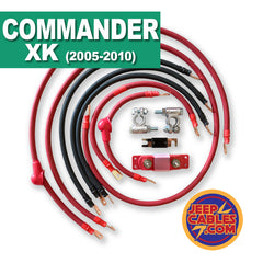 Jeep Commander XK Big 7 Battery Cable Kit (2005-2010), designed to upgrade your electrical system for better power delivery.