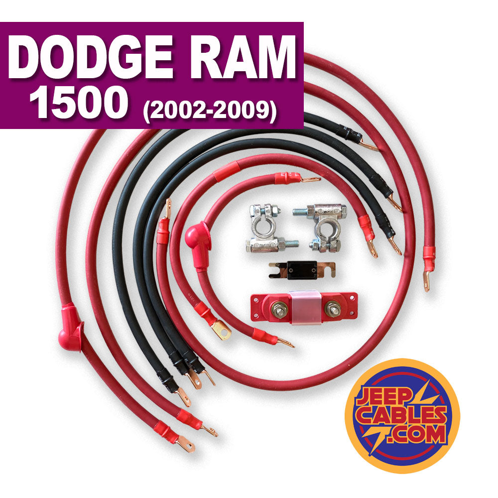 Dodge Ram 1500 Big 7 Battery Cable Kit (2002-2009) – JeepCables.Com