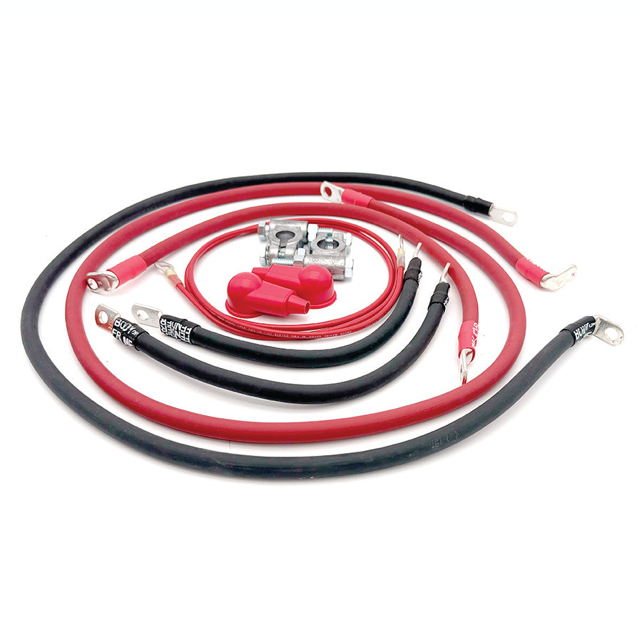 The Big 7 Battery Cable Kit for the 1992-1996 Ford Bronco replaces your aging factory wiring with a complete set of oversized, high-performance battery and ground cables engineered to improve current flow, charging efficiency, and overall electrical reliability.