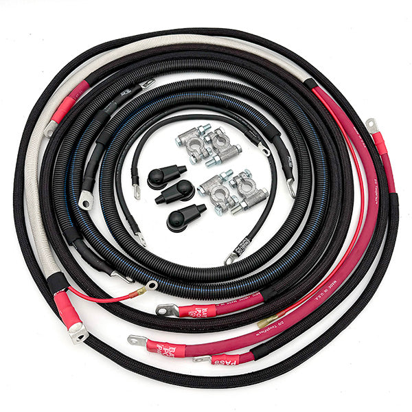 Ford Power Stroke 6.7 diesel Big 7 battery cable upgrade kit for F250 and F350 2017–2021 made with OFC copper for improved starting and electrical performance