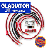 Jeep Gladiator JT Big 7 battery cable kit (2020-2024), engineered to handle high-output electrical demands and improve off-road performance.