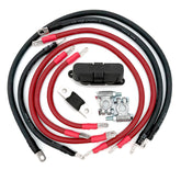 Jeep Wrangler TJ Big 7 Battery Cable Kit for 1997-2006 Jeep Wrangler TJ and LJ Unlimited models, complete battery and ground cable upgrade featuring premium copper wiring, military-style battery terminals, corrosion-resistant connections, and direct-fit installation for improved starting, charging, winch performance, and electrical system reliability.
