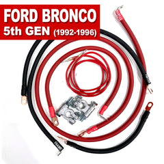 Ford Bronco - Gen 5 Battery Cable Kit (1992-1996), designed to provide reliable power delivery for the 5th generation Bronco models.