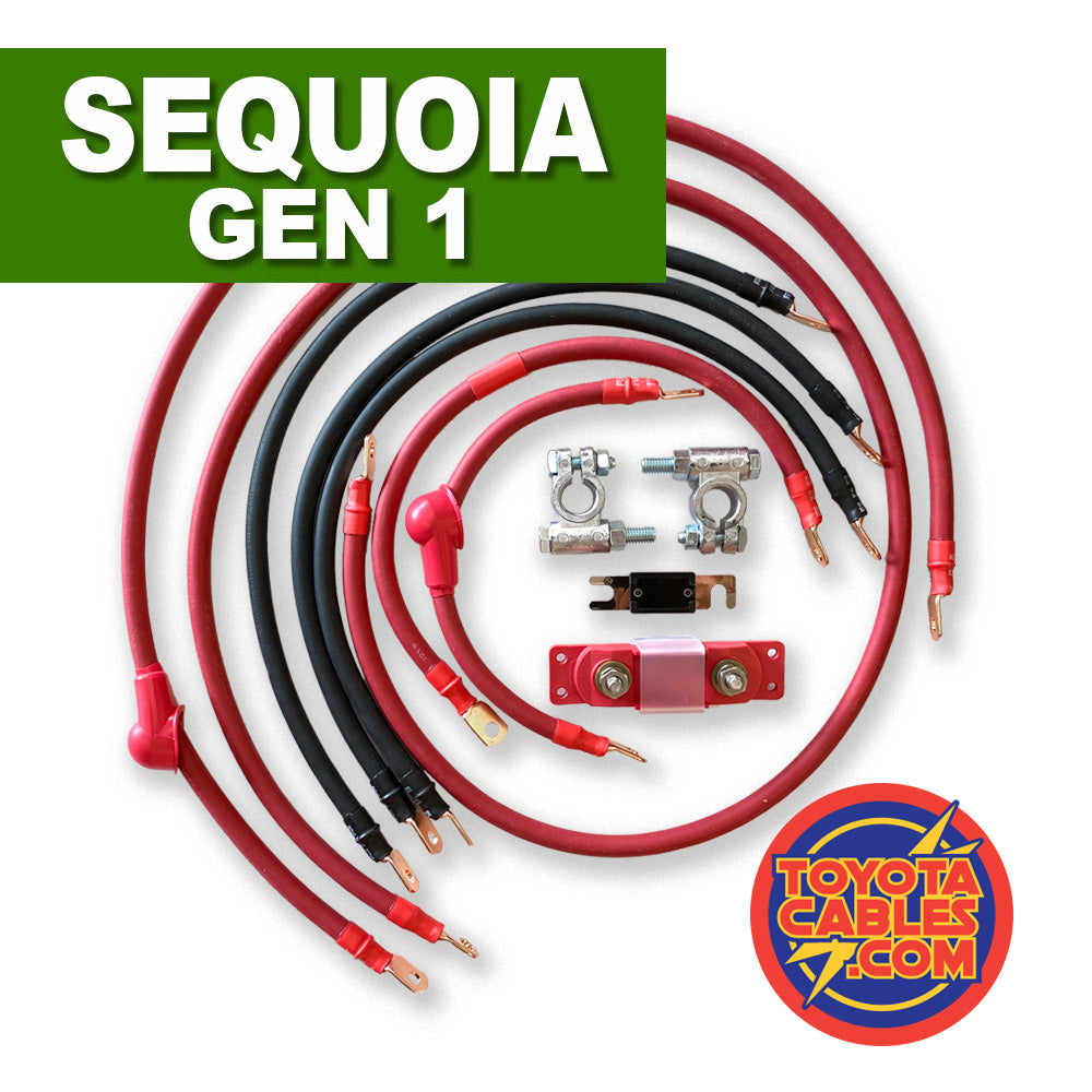 Toyota Sequoia Gen 1 Big 7 Battery Cable Upgrade Kit - Full View