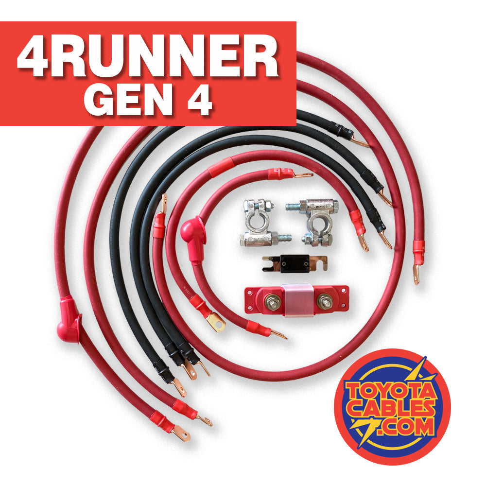 Toyota 4Runner Gen 4 Big 7 battery cable kit (2003-2009) enhances power delivery for off-road and overland applications.