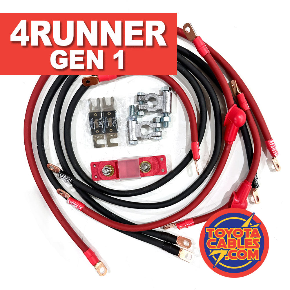 Toyota 4Runner Big 7 Battery Cable Kit (Gen 1 - 1984-1989), designed for enhanced electrical performance in your Toyota 4Runner.