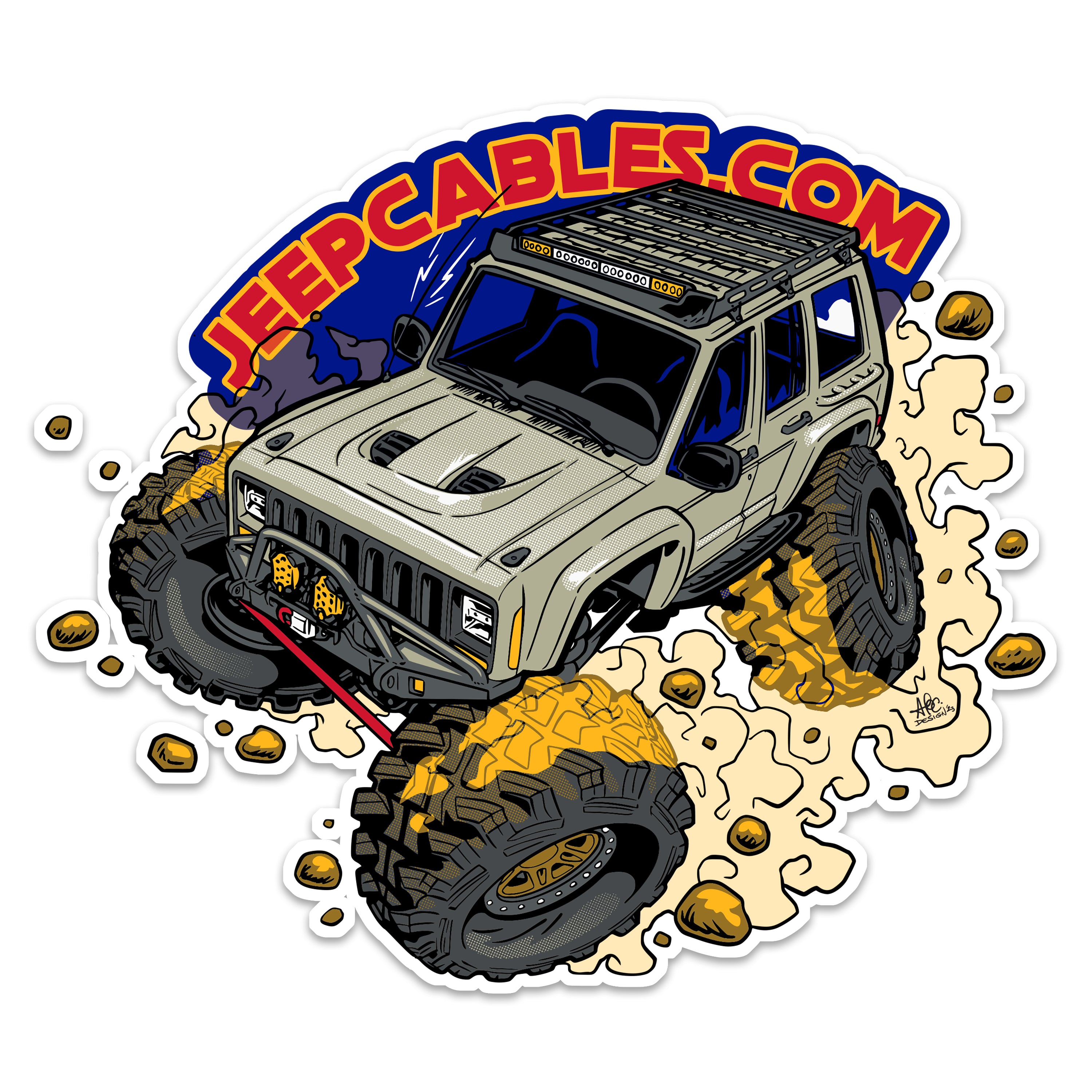 Jeep off road, Jeep Wrangler 4x4 - Jeep Wrangler - Sticker