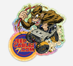 The Squatch Glitter Sticker, adding a touch of sparkle and personality to your off-road gear with a Sasquatch design.