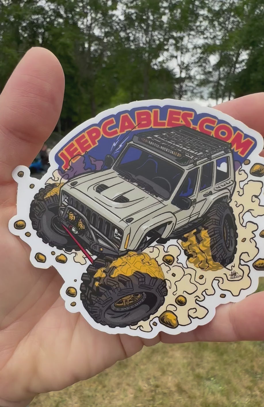 Jeep Cables XJ Sticker, a perfect addition to your Jeep gear to represent your XJ with style.