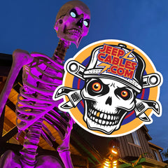 Skull and Wrench Bones Sticker, designed for the tough off-roader, featuring skull and wrench graphics.