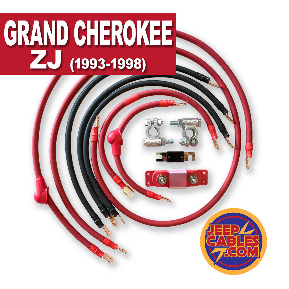 Jeep Grand Cherokee ZJ Big 7 Battery Cable Kit (1993-1998)