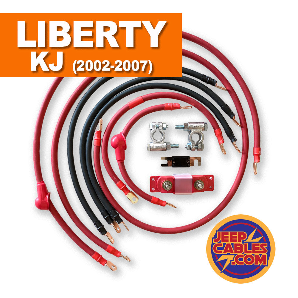 Jeep Liberty KJ Big 7 Battery Cable Kit (2002-2007)