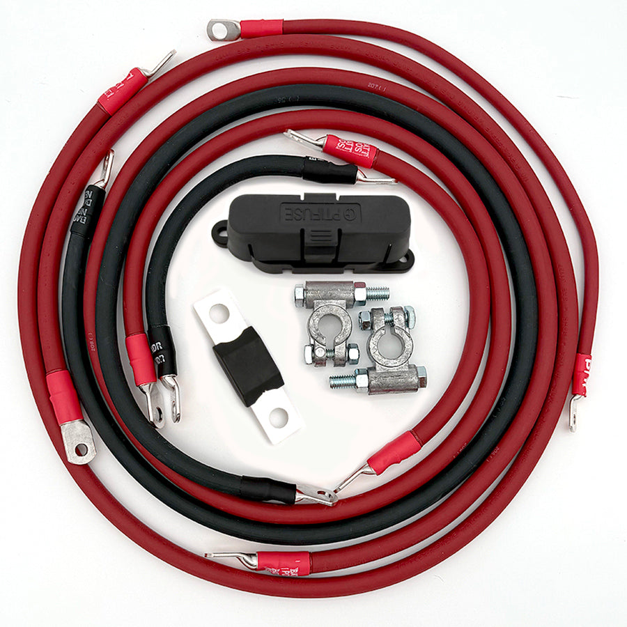 Toyota Sequoia Gen 1 Big 7 Battery Cable Kit for 2001-2007 Toyota Sequoia, complete battery and ground cable upgrade featuring premium copper wiring, military-style battery terminals, corrosion-resistant connections, and direct-fit installation for improved starting, charging, and electrical system reliability.