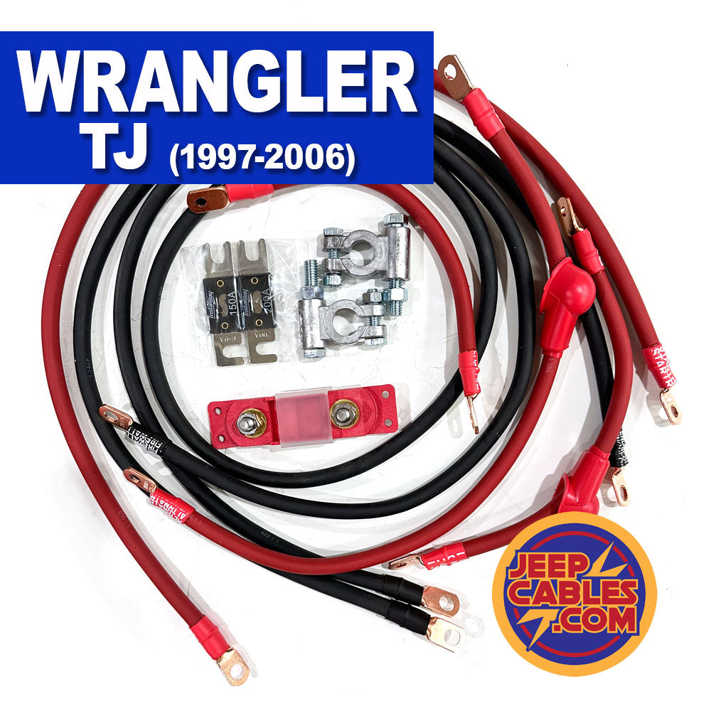 Jeep Wrangler TJ / LJ Big 7 Battery Cable Kit (1997-2006)