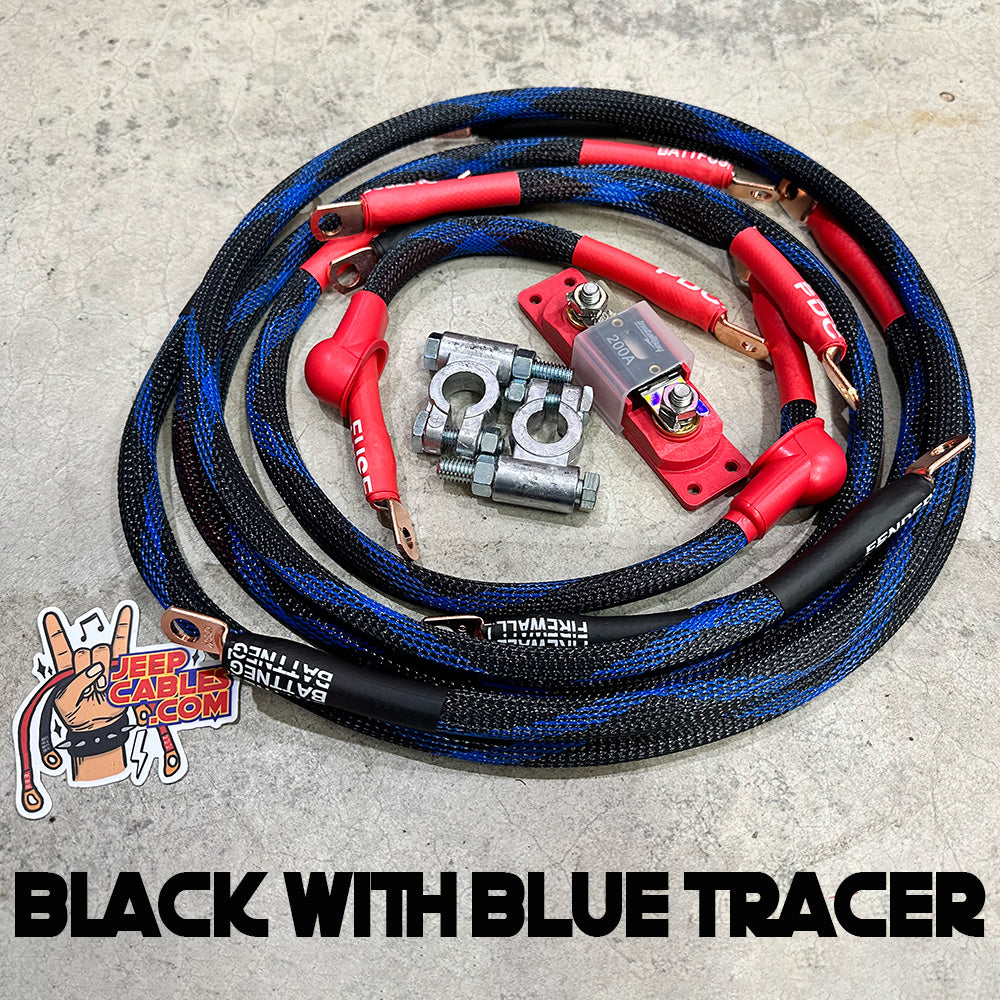Jeep Wrangler TJ / LJ Big 7 Battery Cable Kit (1997-2006) | High ...