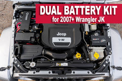 Genesis Offroad Jeep Wrangler JK Dual Battery Kit (Gen 3), designed to provide optimal power for off-road adventures and demanding electrical accessories.