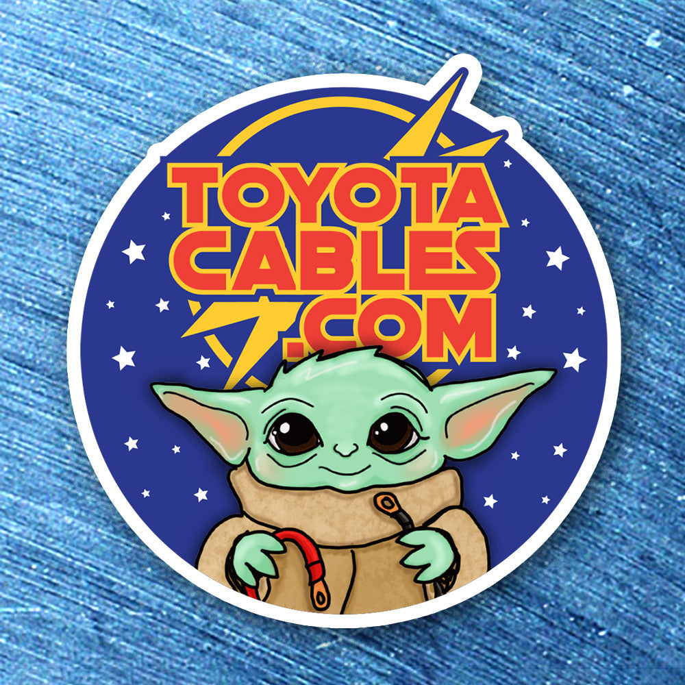 Toyota Cables Grogu Sticker